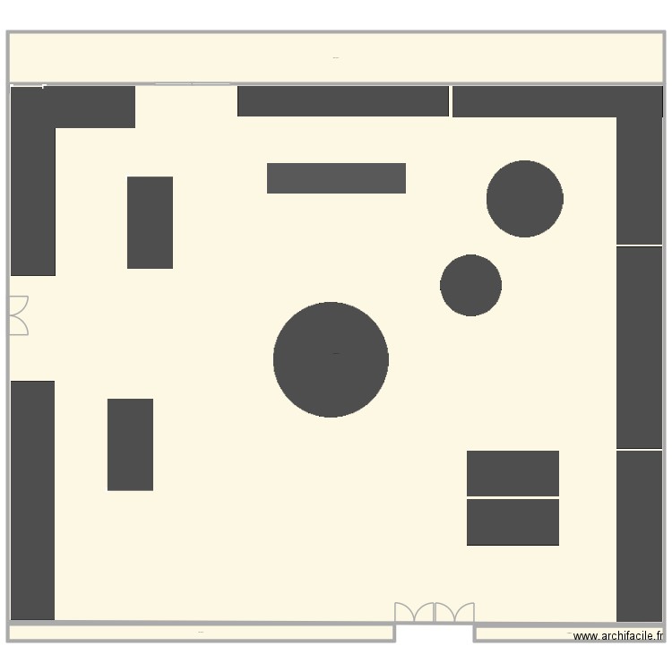 EXERCISE MAGASIN. Plan de 4 pièces et 2329 m2