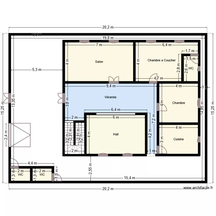 Plan 20mx15m Client 37 19 52 73 V4. Plan de 11  et 437 m²