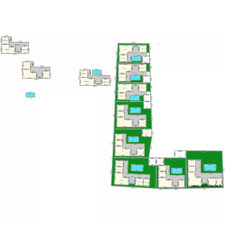 plan TRINITY. Plan de 86  et 5285 m²