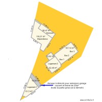 Plan de masse - Démolition pour extension