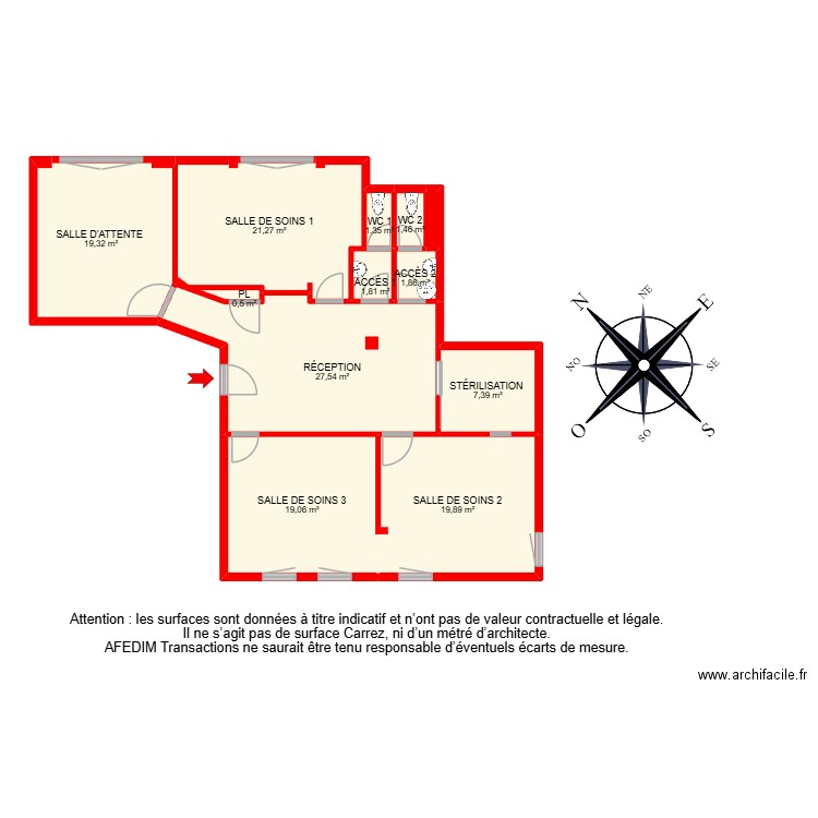 BI 30972. Plan de 12 pièces et 122 m2