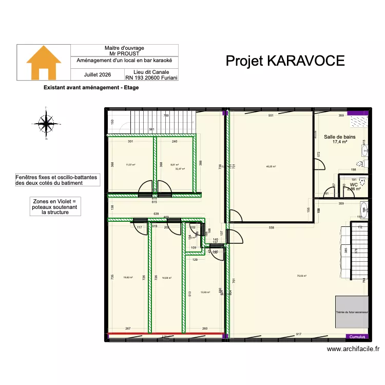 karavoce 4 Etage version 2. Plan de 14 et 241 m² karavoce 4 Etage version 2. Plan de 14 et 241 m²