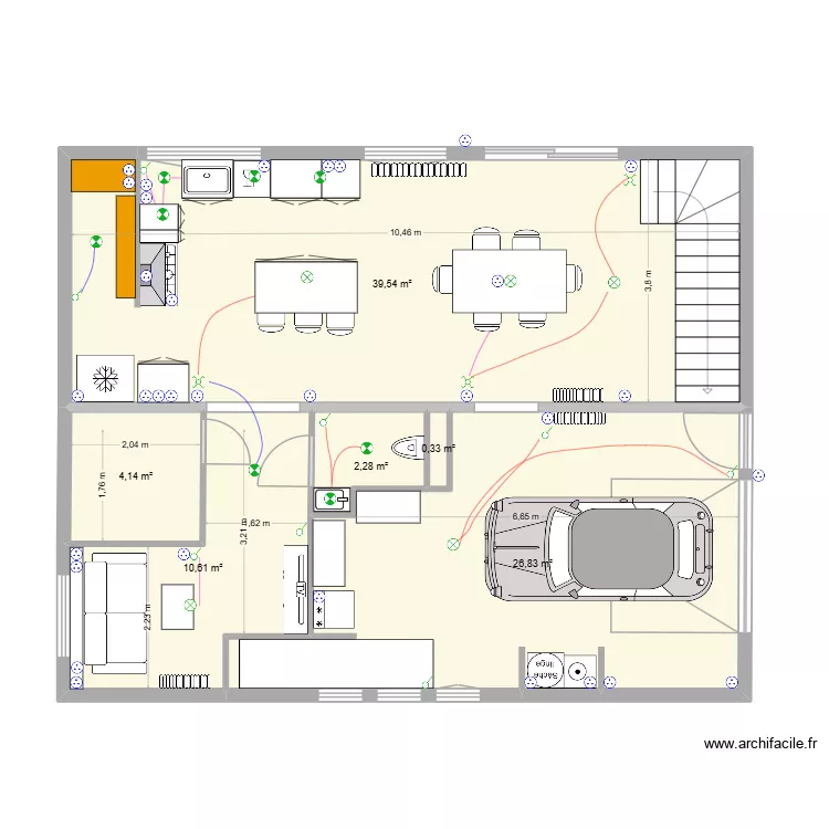 plan digne 6.1 elec. Plan de 17  et 163 m²