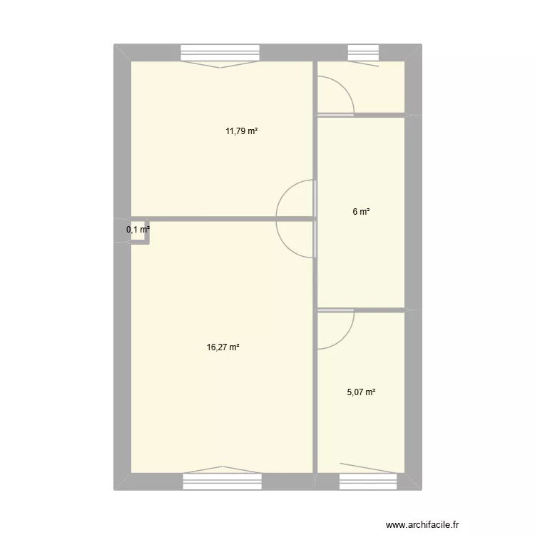 R+2 existant Ronchin. Plan de 5 Pièces et 39 m² R+2 existant Ronchin. Plan de 5 Pièces et 39 m²