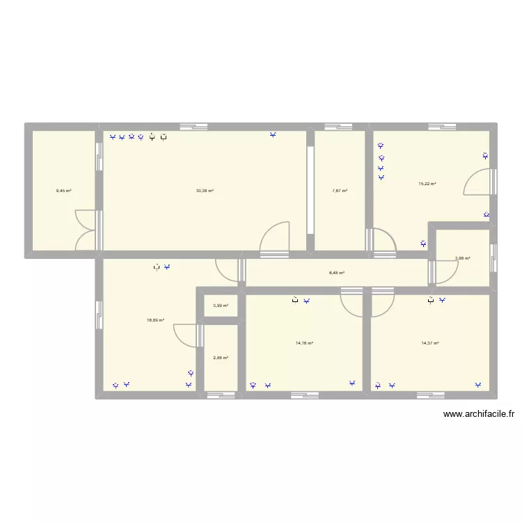 ma maison personnel. Plan de 11  et 122 m²