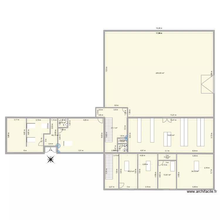 entrepot. Plan de 10 et 539 m² entrepot. Plan de 10 et 539 m²