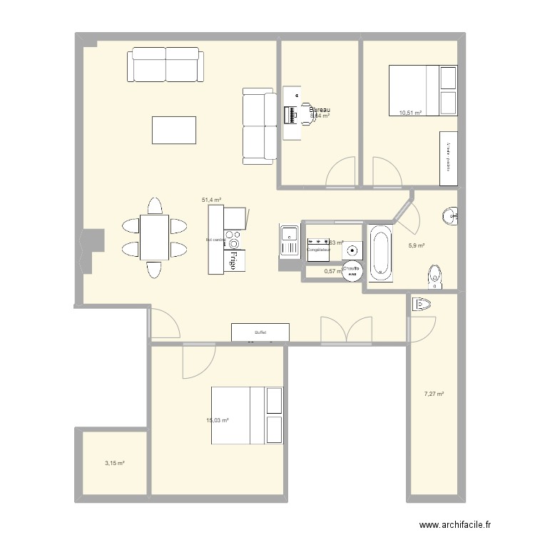 Hauteville apres tvx 2. Plan de 0 pièce et 0 m2