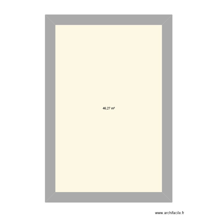 VIDE. Plan de 1 pièce et 46 m2