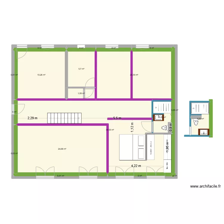 1er &eacute;tage - RP. Plan de 