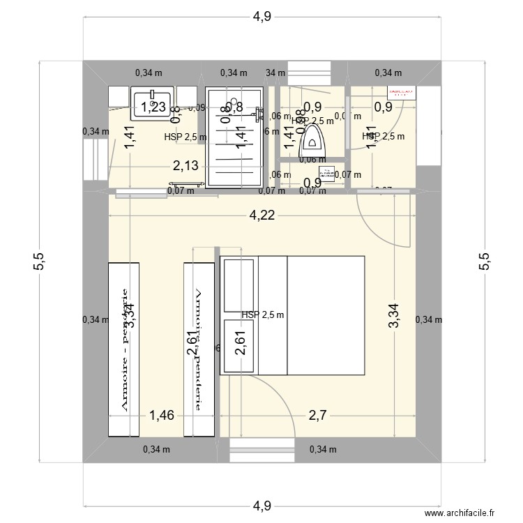 SUITE VILLEGAS SEPTEMBRE 2025. Plan de 6 pièces et 20 m2