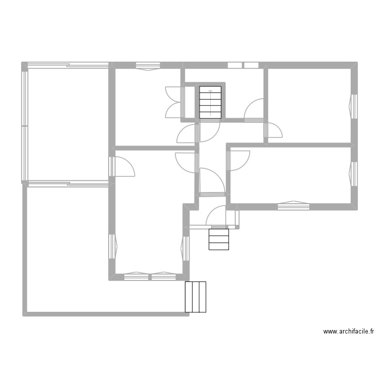 Maison sait pierre. Plan de 9 pièces et 72 m2