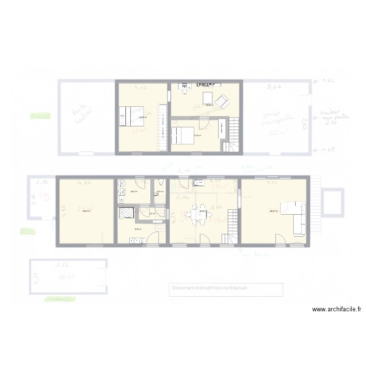 Champ Chevrier 3. Plan de 10 pièces et 153 m2