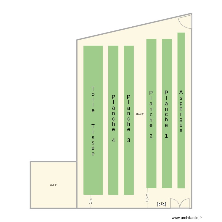 Potager Palmier. Plan de 0 pièce et 0 m2