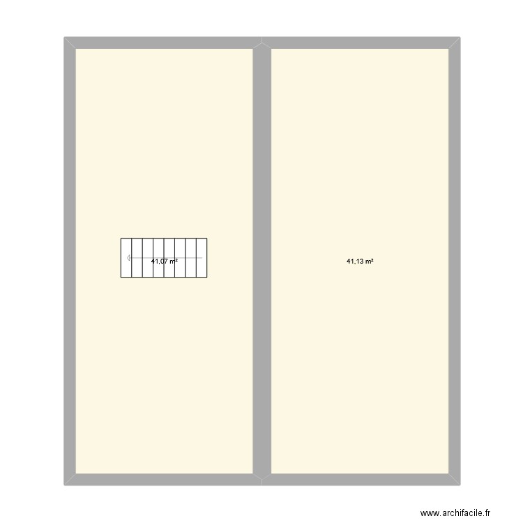 Base maison. Plan de 2 pièces et 82 m2