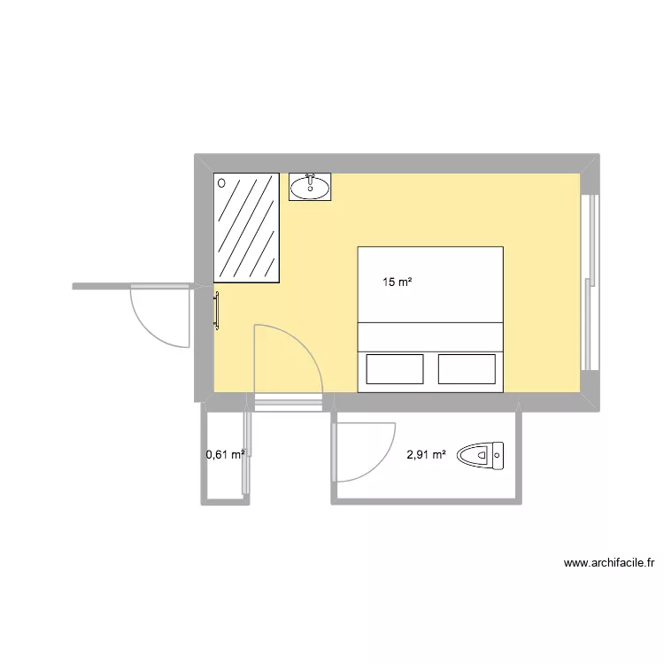 plan chambre sde pmr. Plan de 