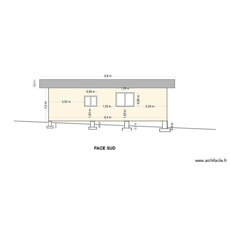 PCMI 5 FACE SUD. Plan de 0 pièce et 0 m2