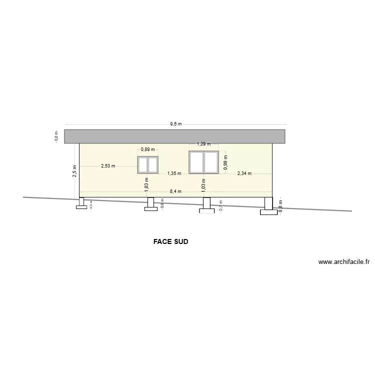 PCMI 5 FACE SUD. Plan de 