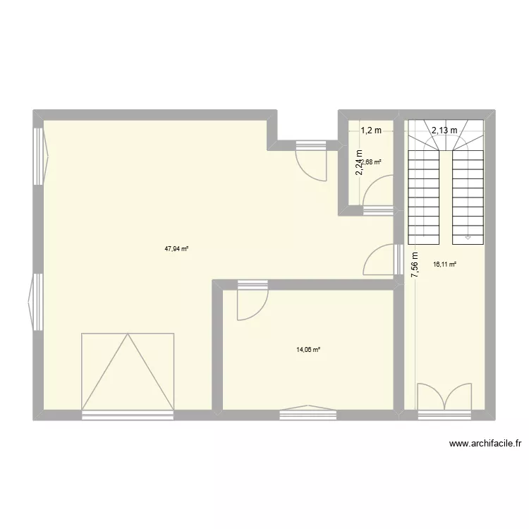 belal RC. Plan de 4  et 81 m²