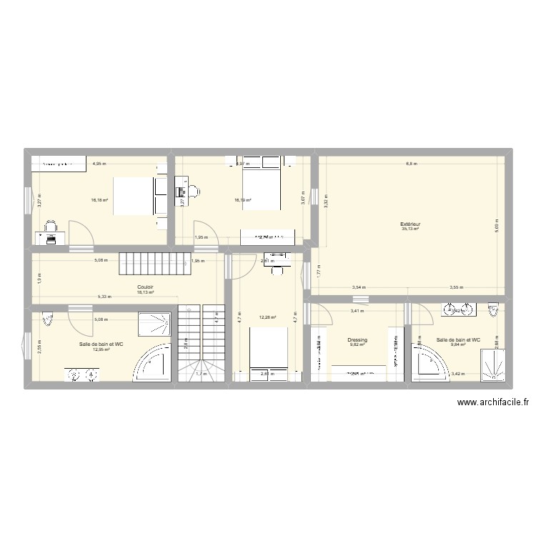 einville 1er amenager. Plan de 8 pièces et 131 m2