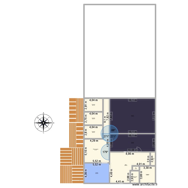 grange BRAUCOURT. Plan de 12 pièces et 280 m2