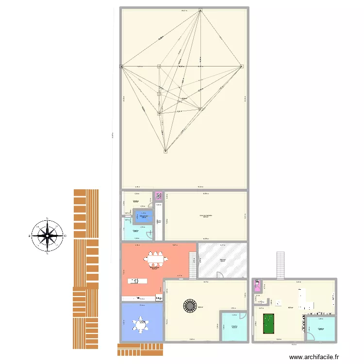 grange BRAUCOURT. Plan de 15  et 738 m²