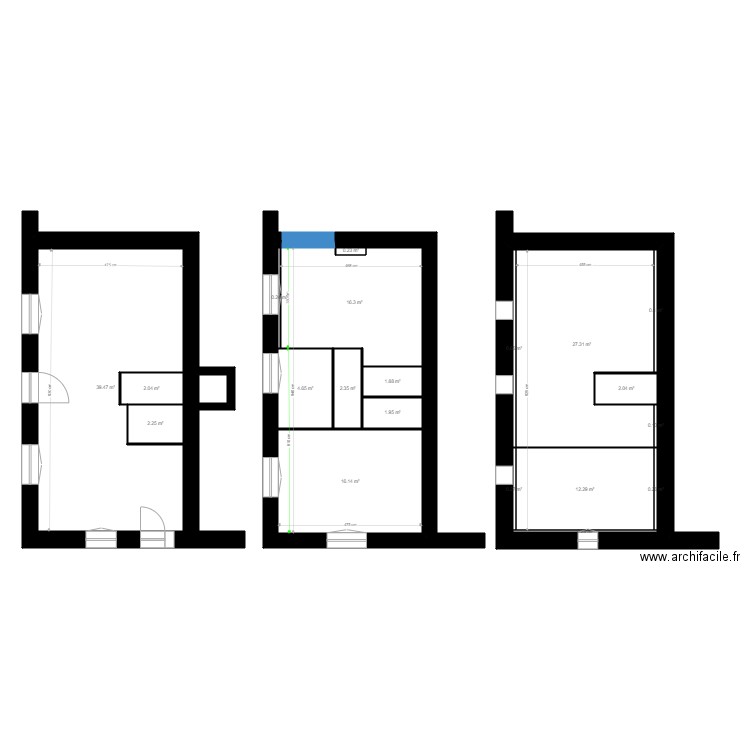 cardaire2. Plan de 20 pièces et 131 m2