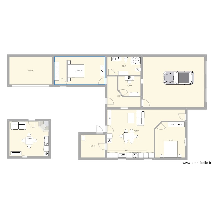 vidais 2. Plan de 10 pièces et 191 m2