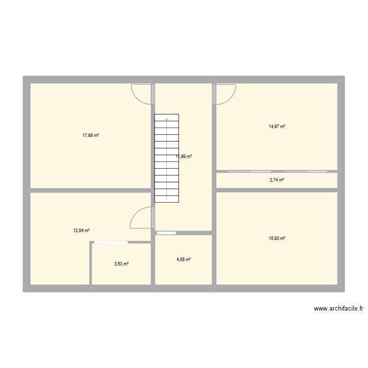 170bis R+1. Plan de 8 pièces et 83 m2