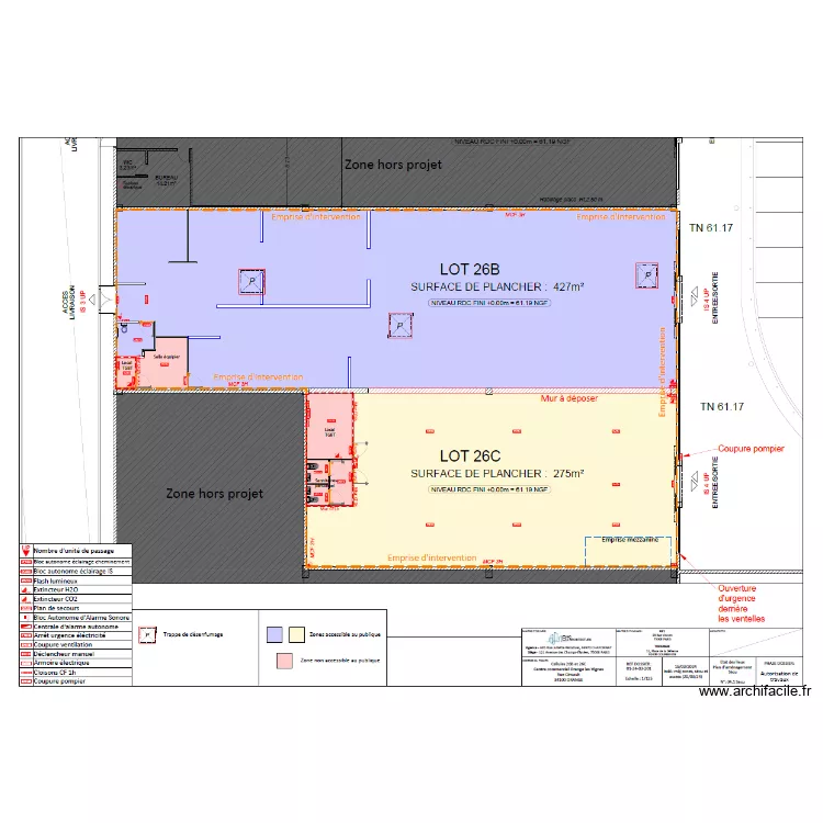 RAINURAGE OLV. Plan de 