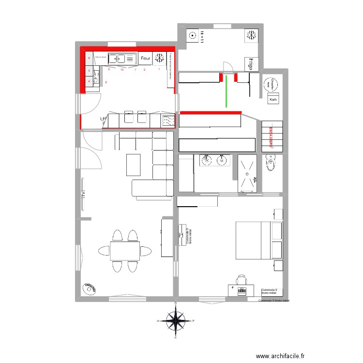 RdC CHAPPI AMENAGEMENT. Plan de 0 pièce et 0 m2