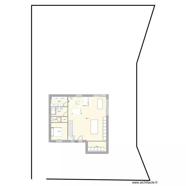 29-09 en gardant l'avanc&eacute;e. Plan de 