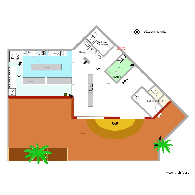 LE CABANON. Plan de 7 pièces et 287 m2