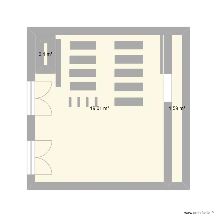 plan carrefour. Plan de 3  et 21 m²