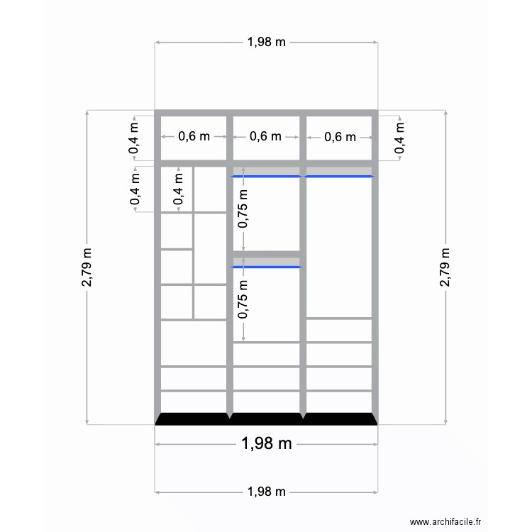 Placard Cite SIR. Plan de 26 pièces et 4 m2