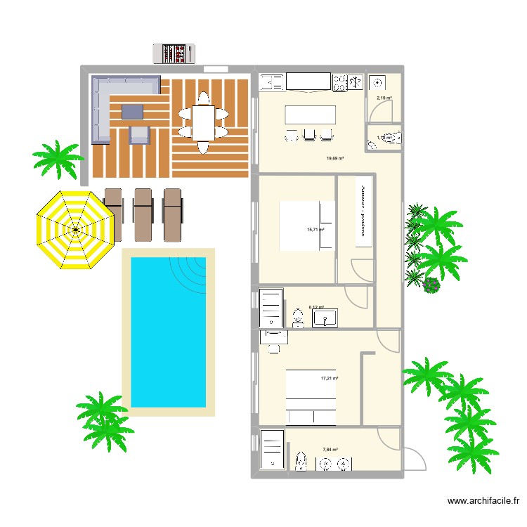 Plan notre maison Crabe. Plan de 0 pièce et 0 m2