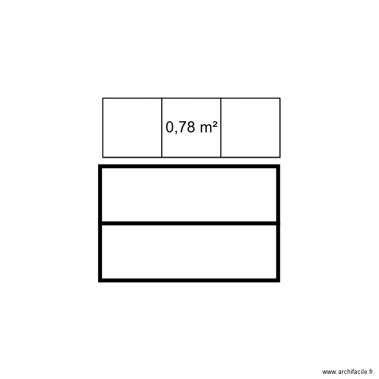 meuble plancha. Plan de 1 pièce et 1 m2