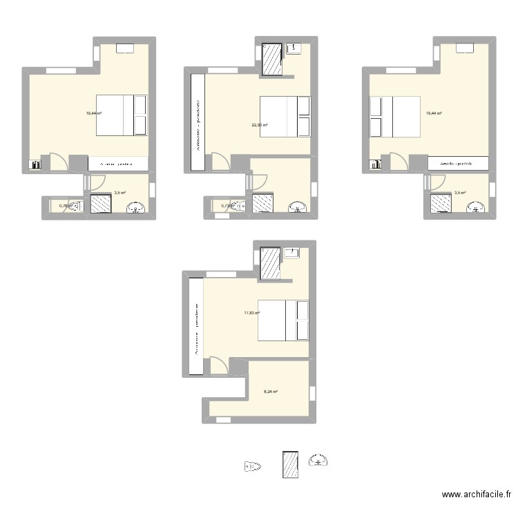 SDB POUBEAU. Plan de 9 pièces et 94 m2