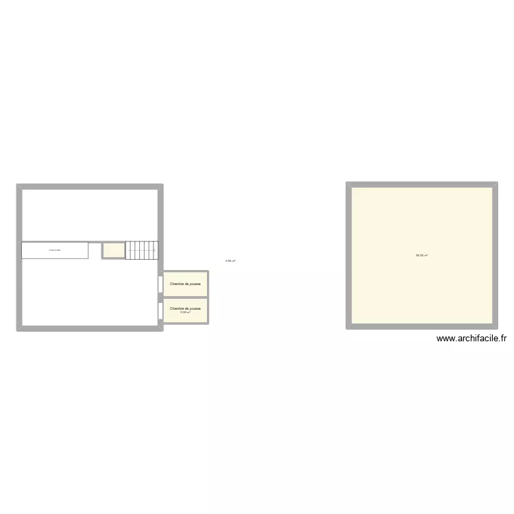 Eclipse boulangerie. Plan de 4  et 61 m²