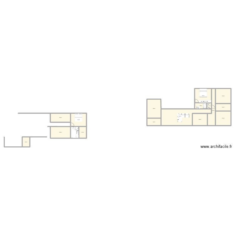 Maison plain pied V4. Plan de 16 pièces et 169 m2