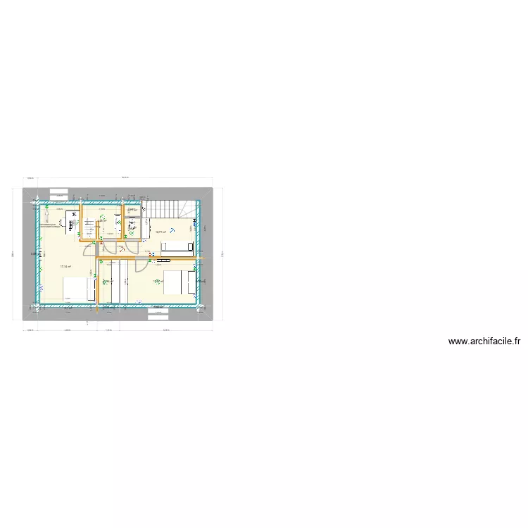 FRADIN ETAGE Electricité. Plan de FRADIN ETAGE Electricité. Plan de