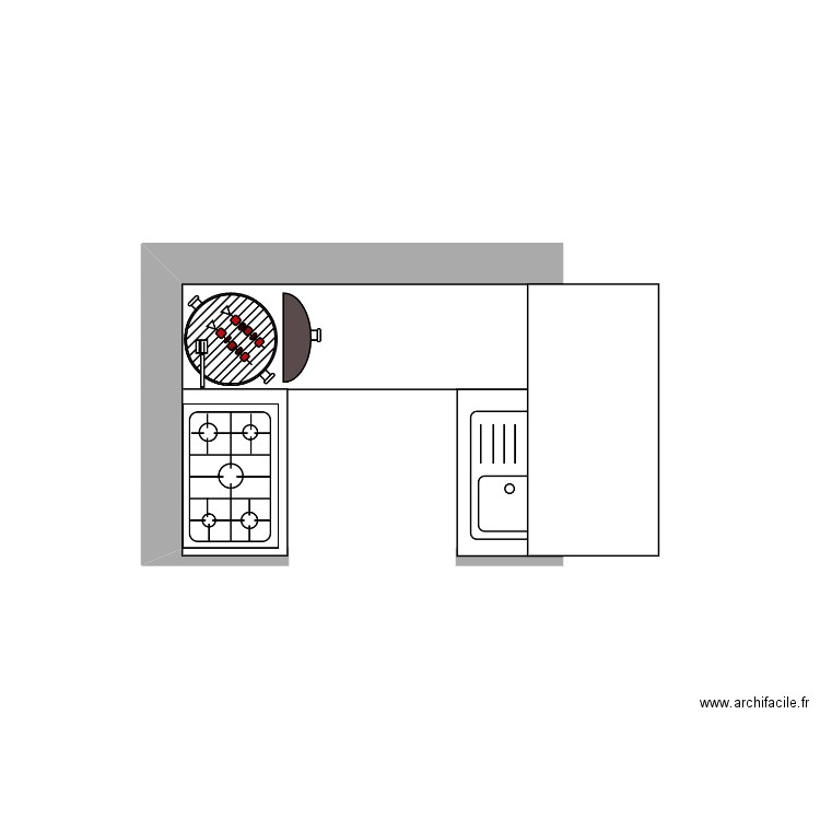 Cuisine extérieur. Plan de 0 pièce et 0 m2