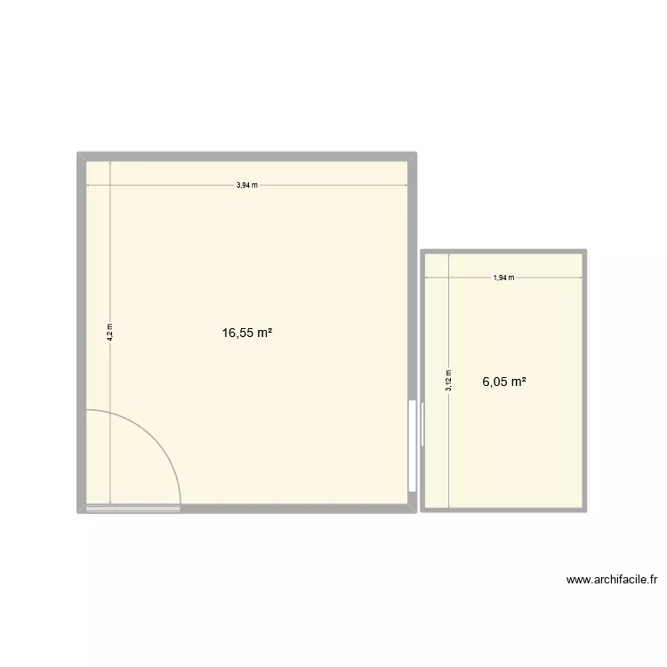 BOB LE CONSTRUCTEUR. Plan de 2  et 23 m²