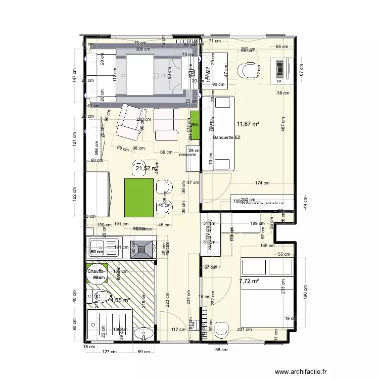 APPART MAMAN. Plan de 