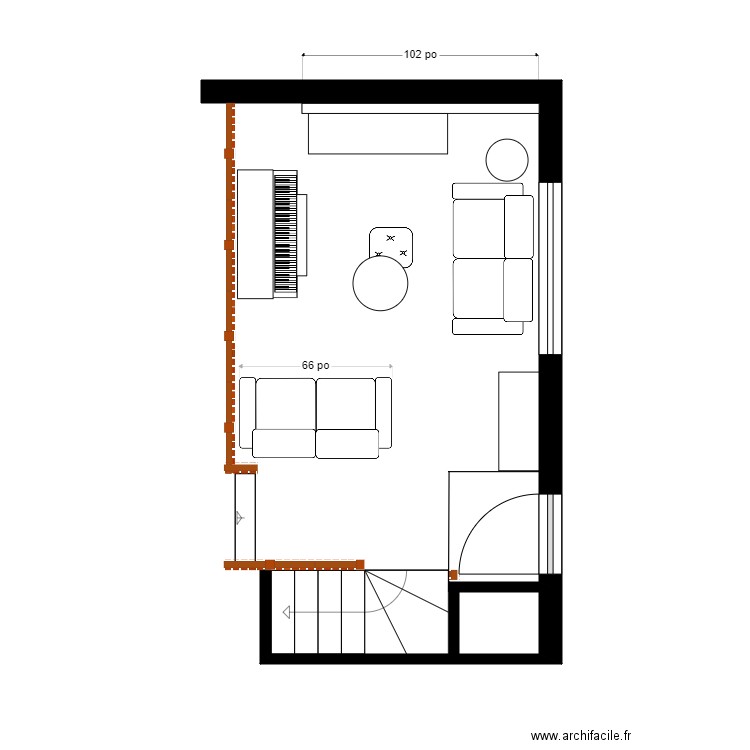 Myrand 1. Plan de 1 pièce et 1 m2