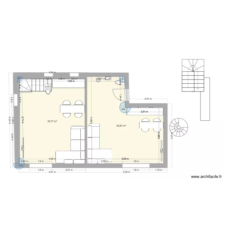 plan pointe 2 SALONS RDC THIERRY  COLIMACON. Plan de 