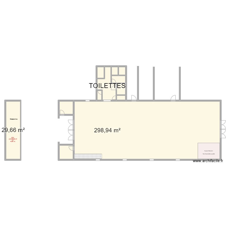 SALLE ST MAURICE. Plan de 12 pièces et 371 m2