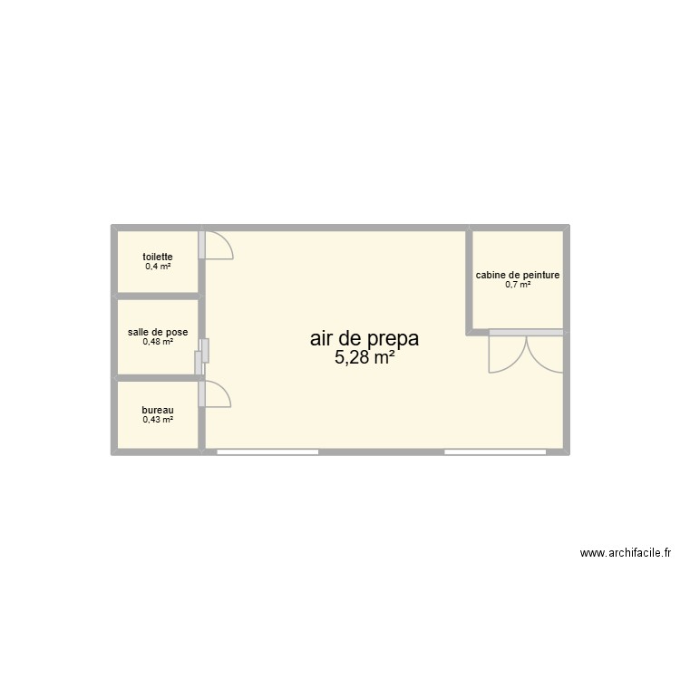 garage bredin. Plan de 5 pièces et 7 m2