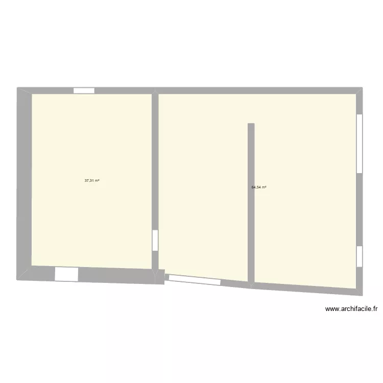 grange. Plan de 2 pièces et 102 m² grange. Plan de 2 pièces et 102 m²