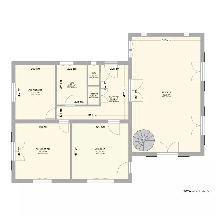 VILLA LEFETZ. Plan de 