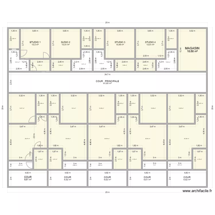 Cit&eacute; R&eacute;sidentielle sud. Plan de 48  et 447 m²